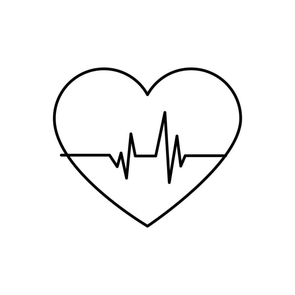 conception de vecteur de fréquence cardiaque isolé