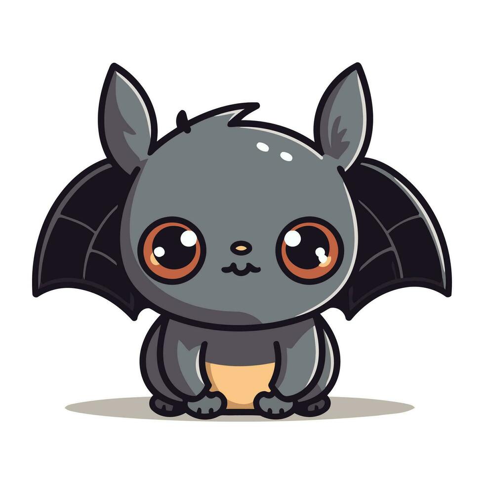 mignonne chauve souris dessin animé personnage mascotte conception vecteur illustration.