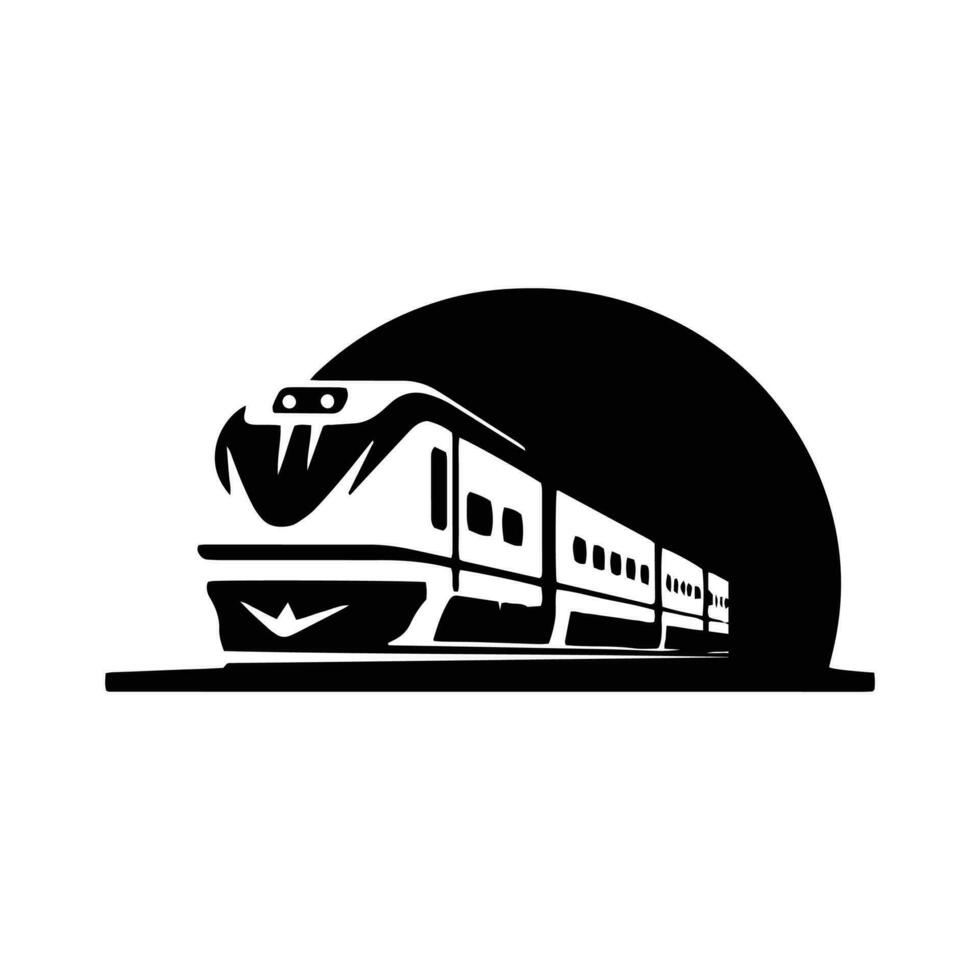 logo de train tram icône métro vecteur silhouette isolé conception