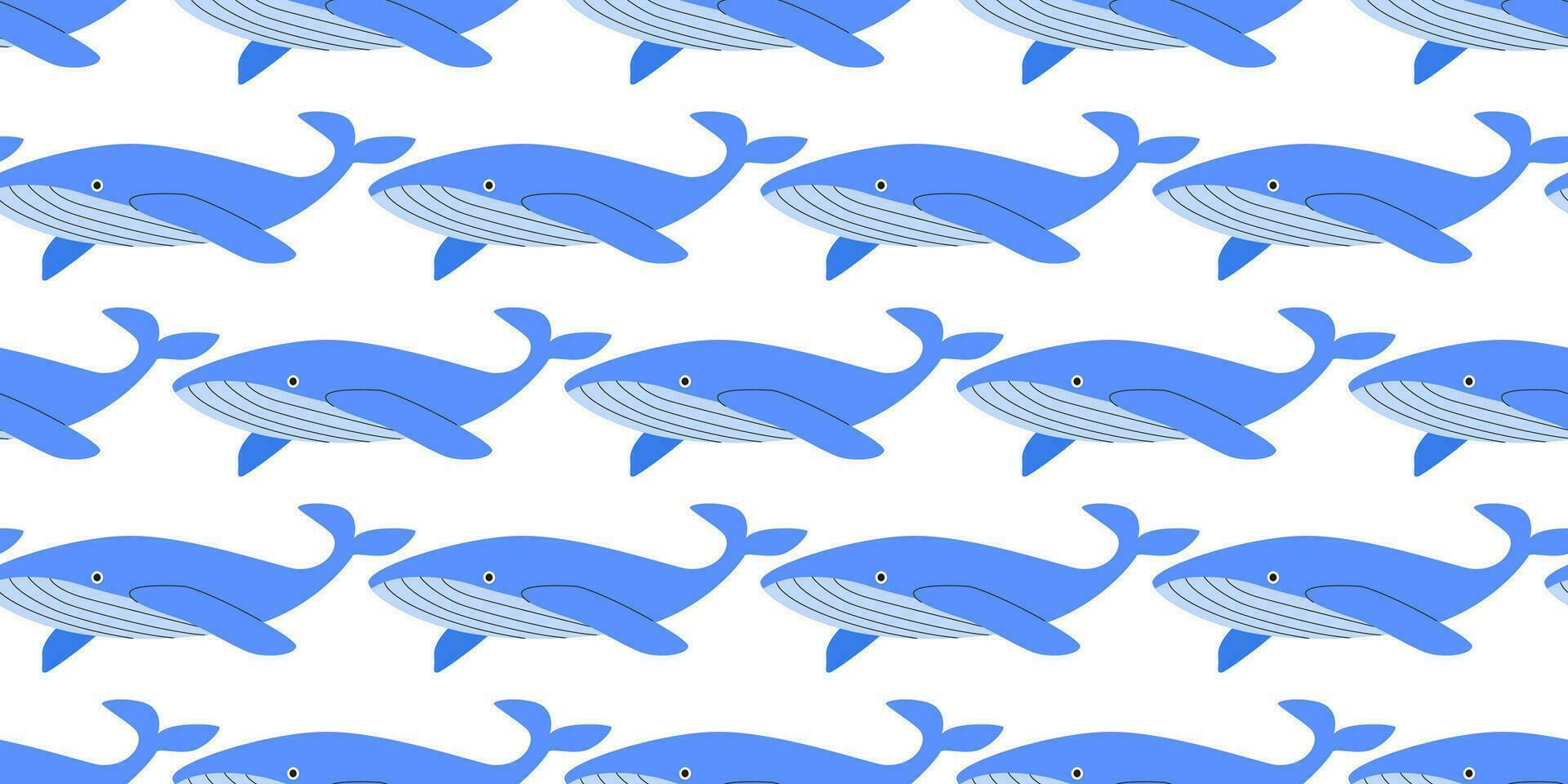 bleu baleine sans couture modèle. mer animal. sous-marin vie. monde baleine journée. enregistrer le océan. la défense journée. arrière-plan, bannière, numérique papier. vecteur