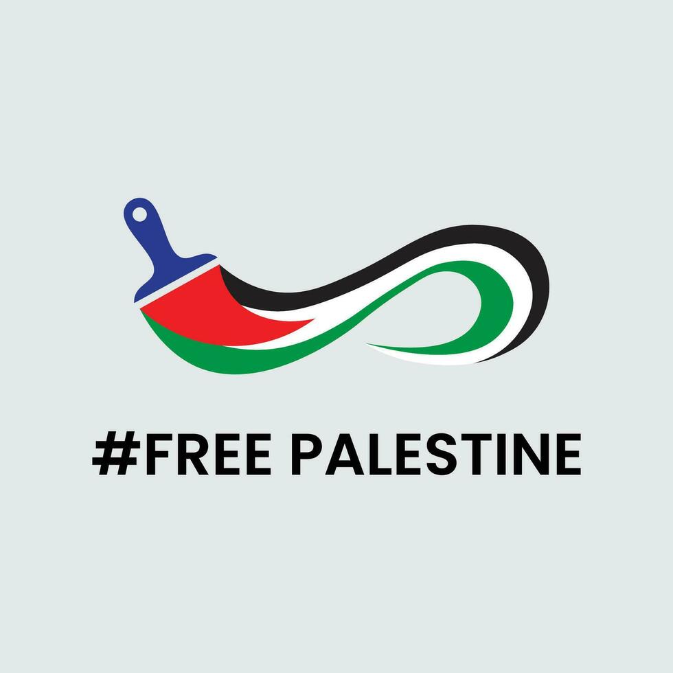 international journée de solidarité avec le palestinien gens avec drapeau et La peinture vecteur illustration