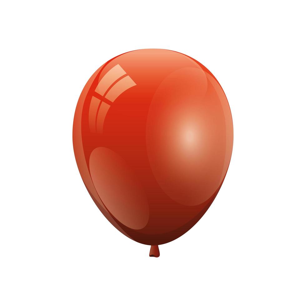 icône isolé rouge hélium ballon vecteur