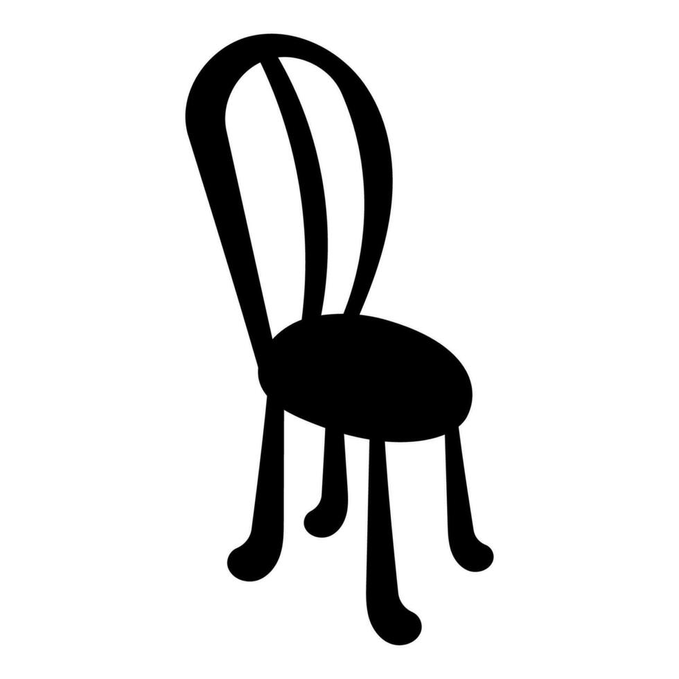 chaise fauteuil meubles noir bois intérieur asseoir vecteur