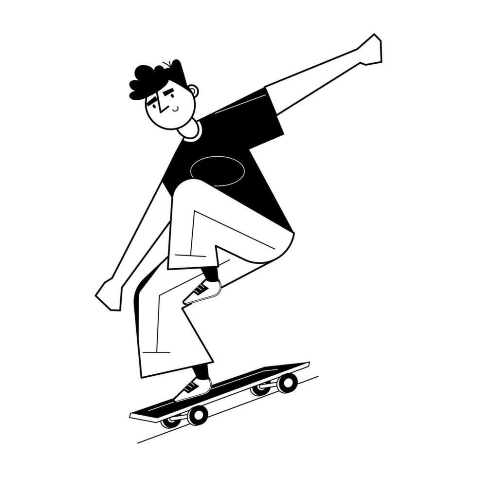 concepts de skate à la mode vecteur