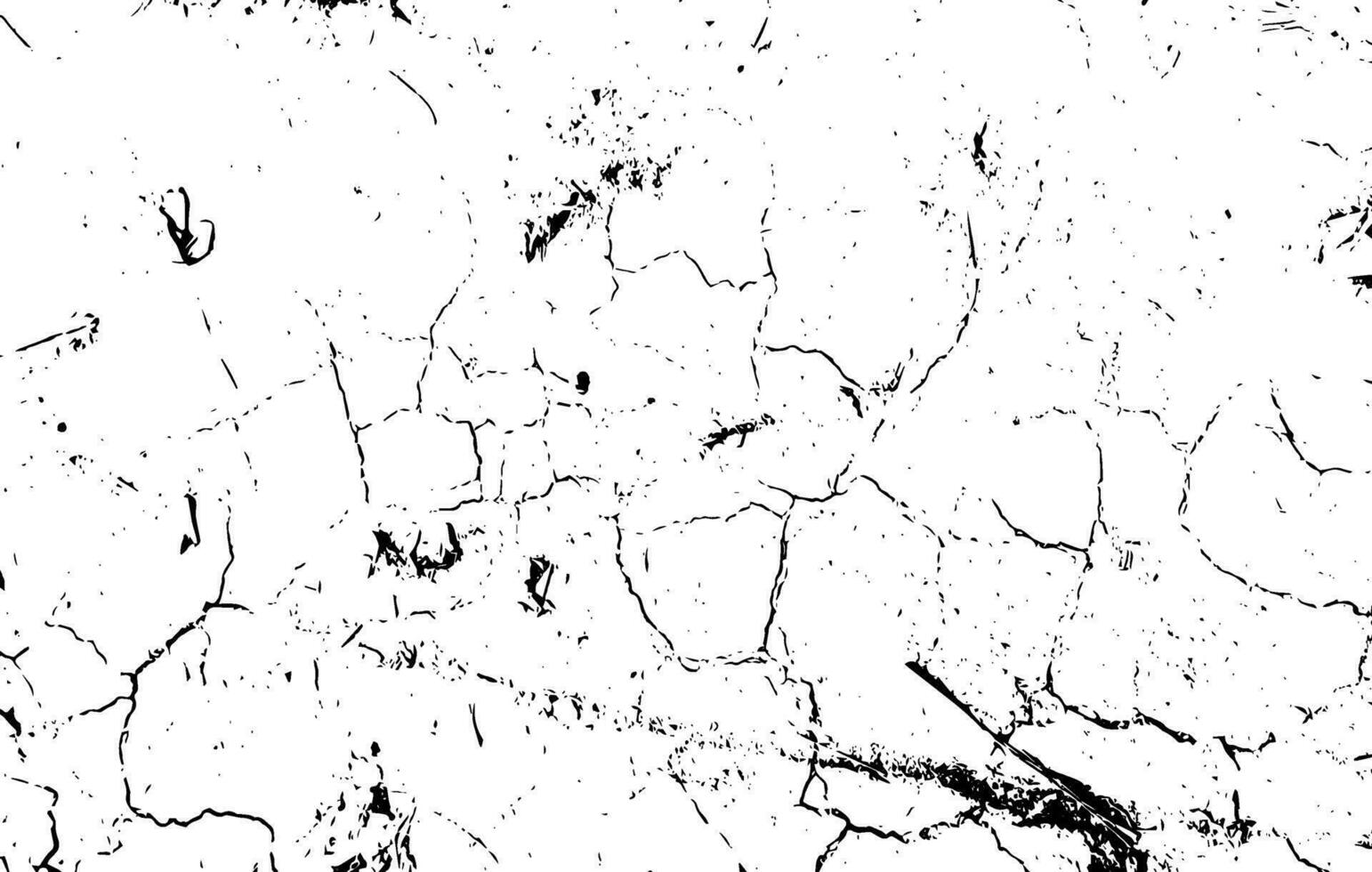 une noir et blanc photo de une fissuré mur, grunge texture, grungy effet sale, recouvrir détresse, grunge texture, tremblement de terre, vecteur