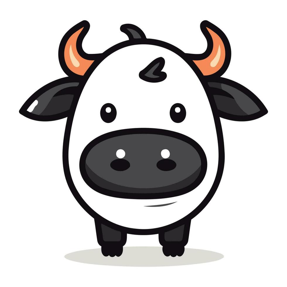 vache mignonne animal dessin animé vecteur icône illustration