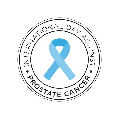 Timbre Journée internationale contre le cancer de la prostate vecteur