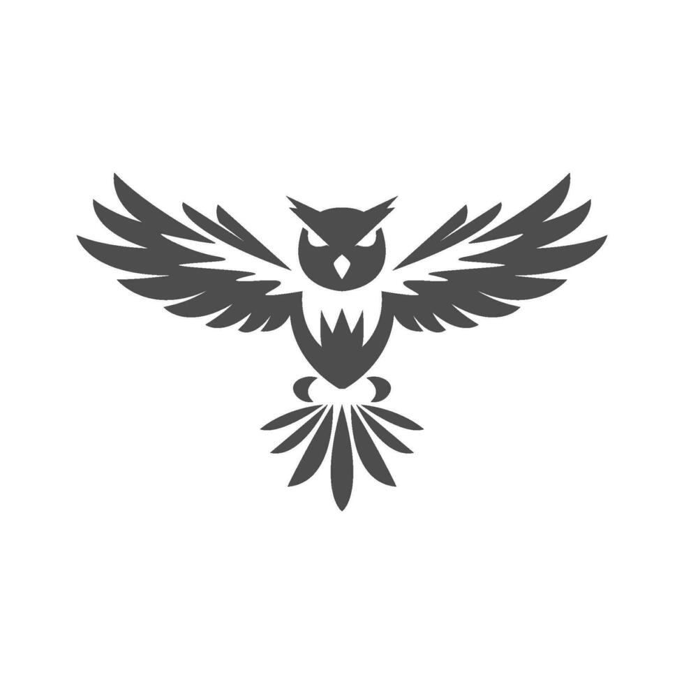 création de logo de hibou vecteur