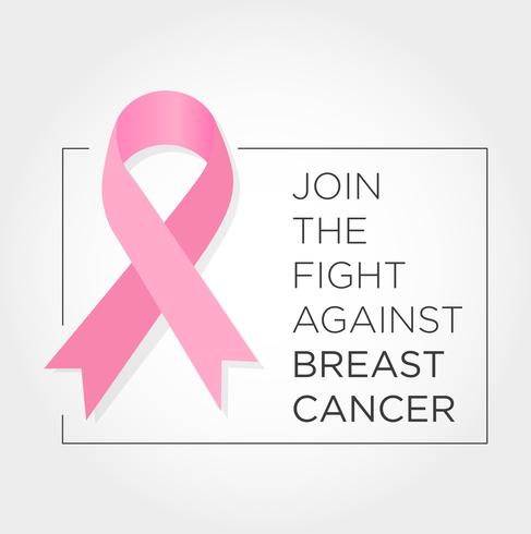 Bannière de la Journée internationale contre le cancer du sein. Rejoignez le combat. vecteur