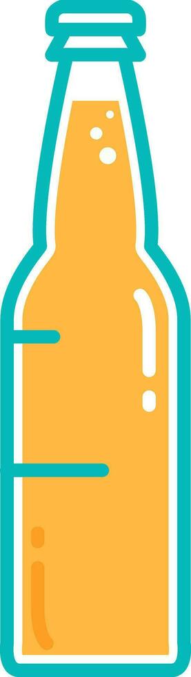 bouché Bière bouteille icône de lumière alcoolique boisson vecteur