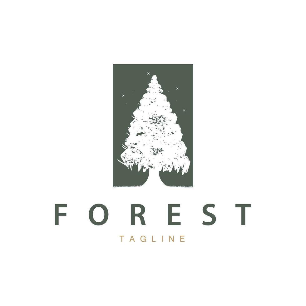 forêt logo, jungle aventure Facile conception vecteur, illustration modèle vecteur