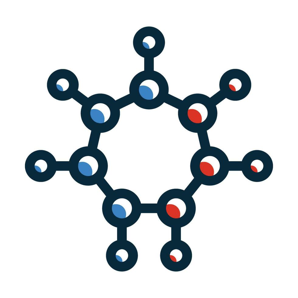 cellule pharmacologie vecteur épais ligne rempli foncé couleurs