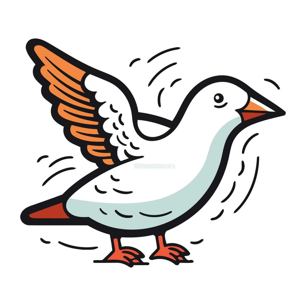 Pigeon icône sur blanc Contexte. vecteur illustration dans plat style.