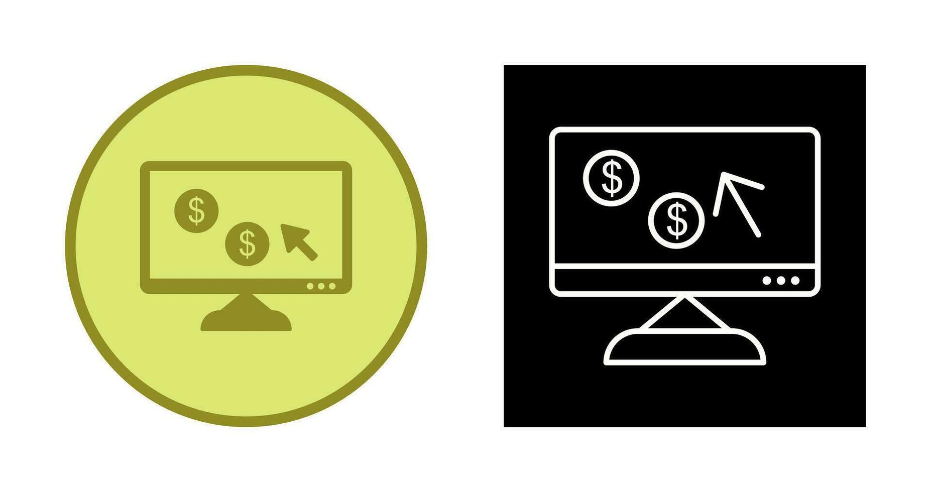 icône de vecteur de paiement par clic unique