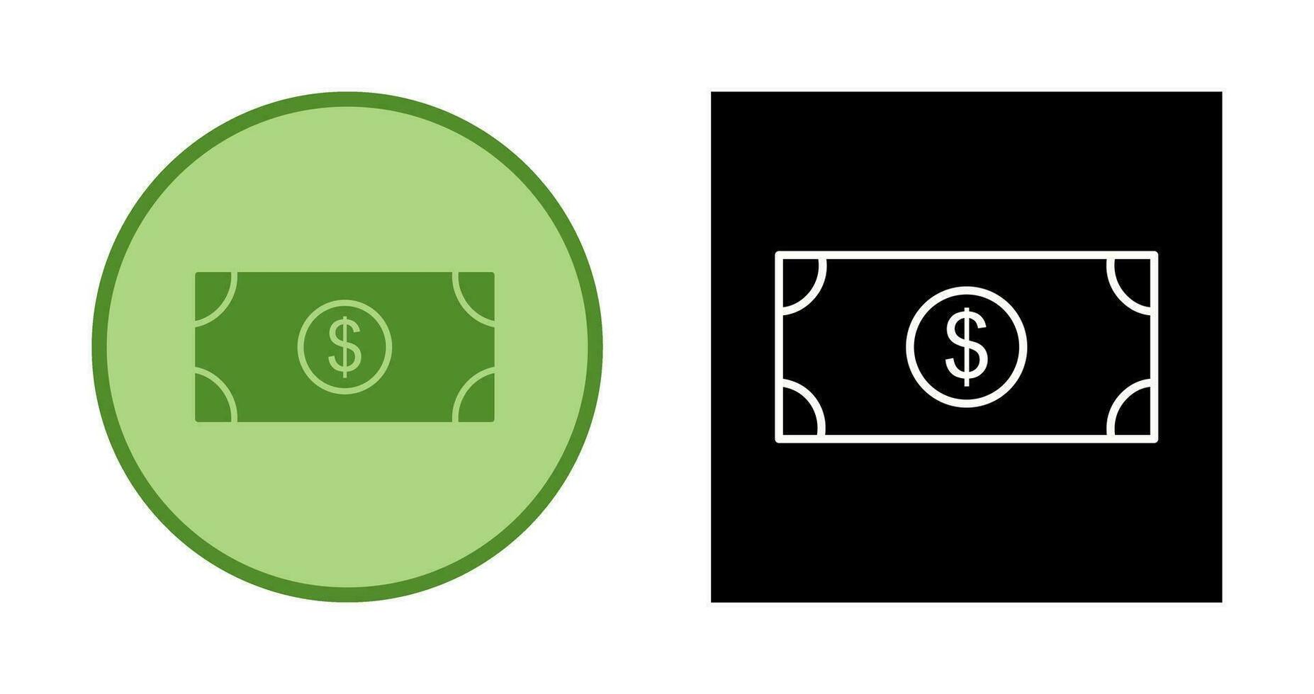 icône de vecteur de billet d'un dollar