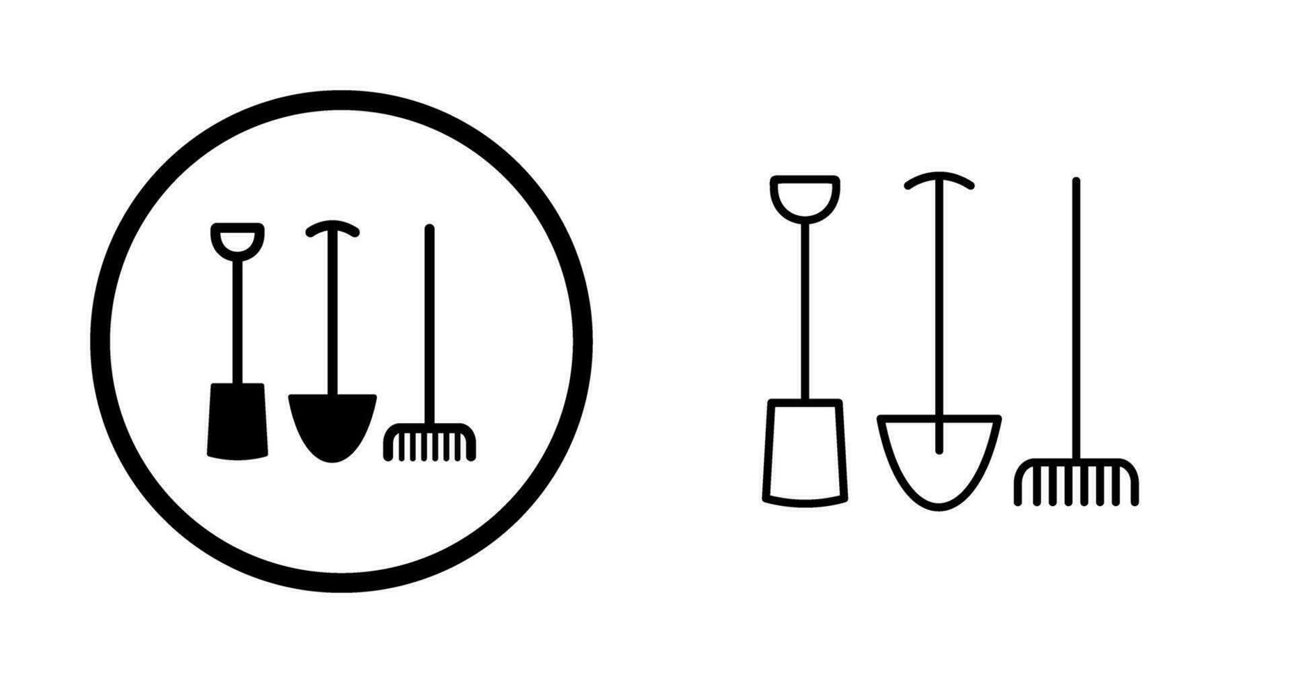 icône de vecteur d'outils de jardinage