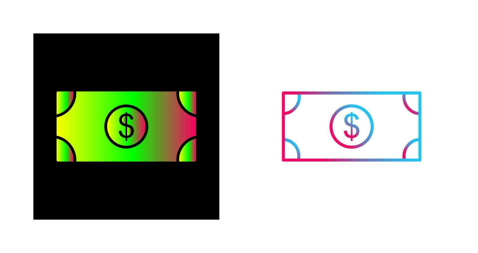 icône de vecteur de billet d'un dollar