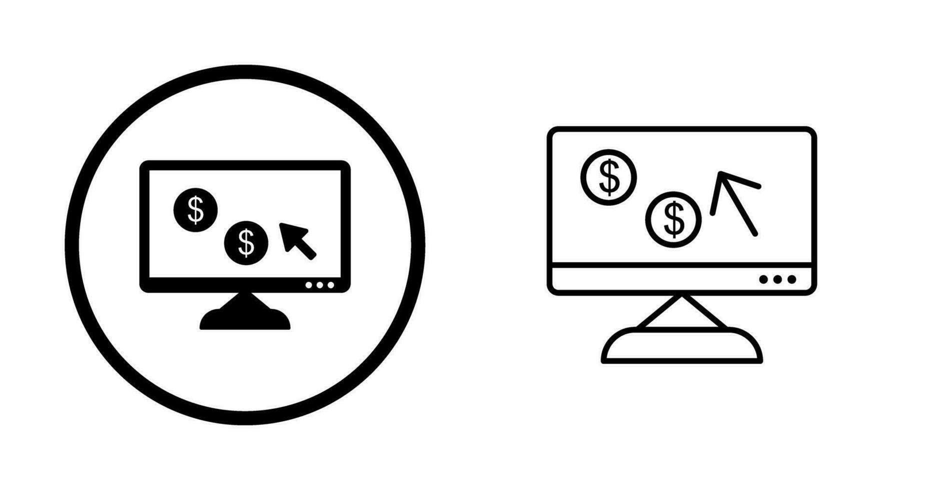 icône de vecteur de paiement par clic unique