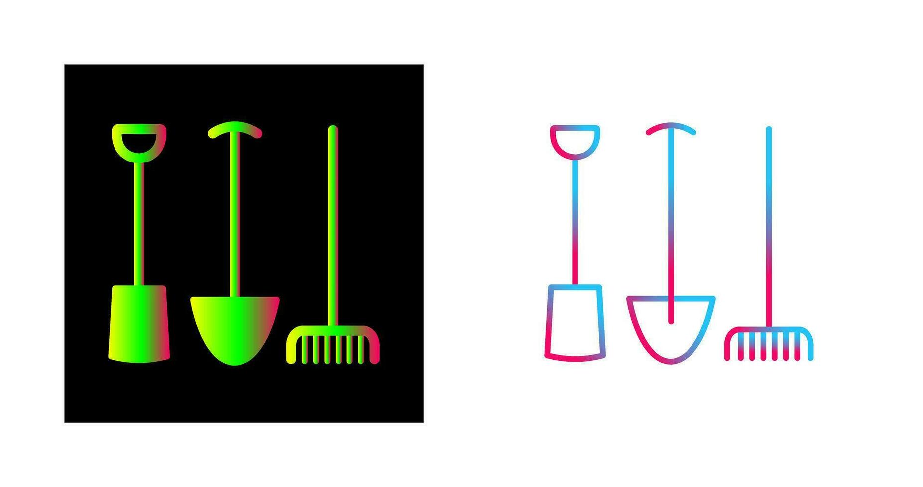 icône de vecteur d'outils de jardinage