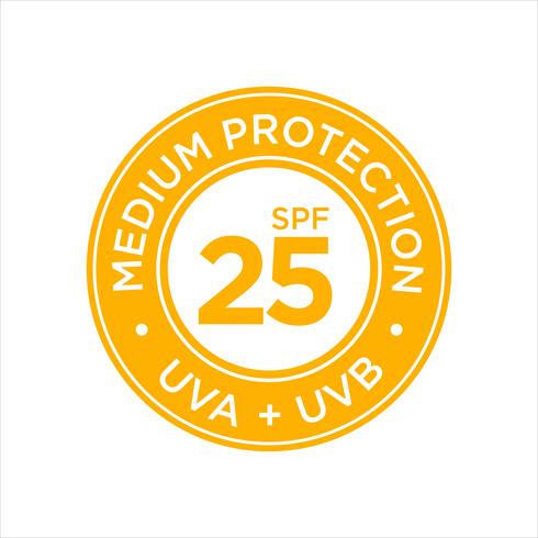 Protection UV, solaire, SPF 25 moyen vecteur