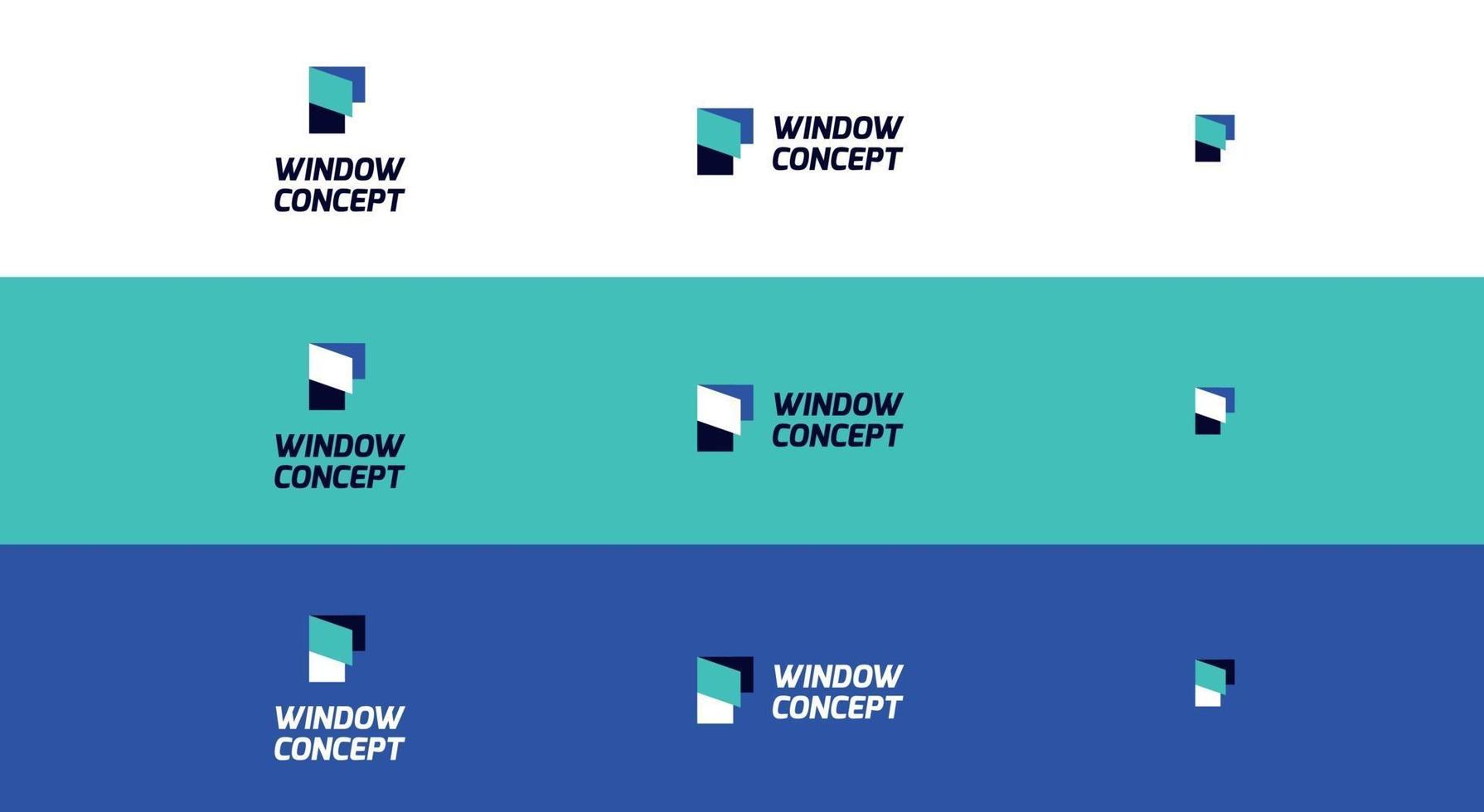 logo de concept de couleur de fenêtre vecteur
