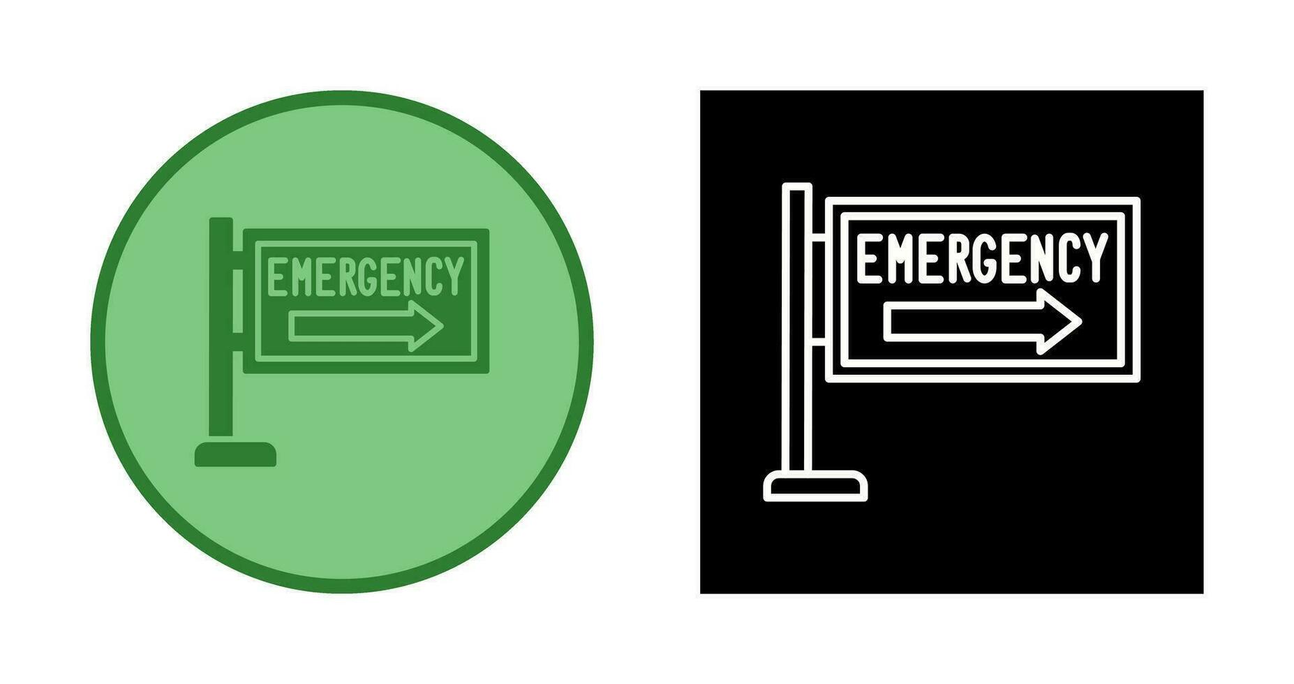 icône de vecteur de signe d'urgence