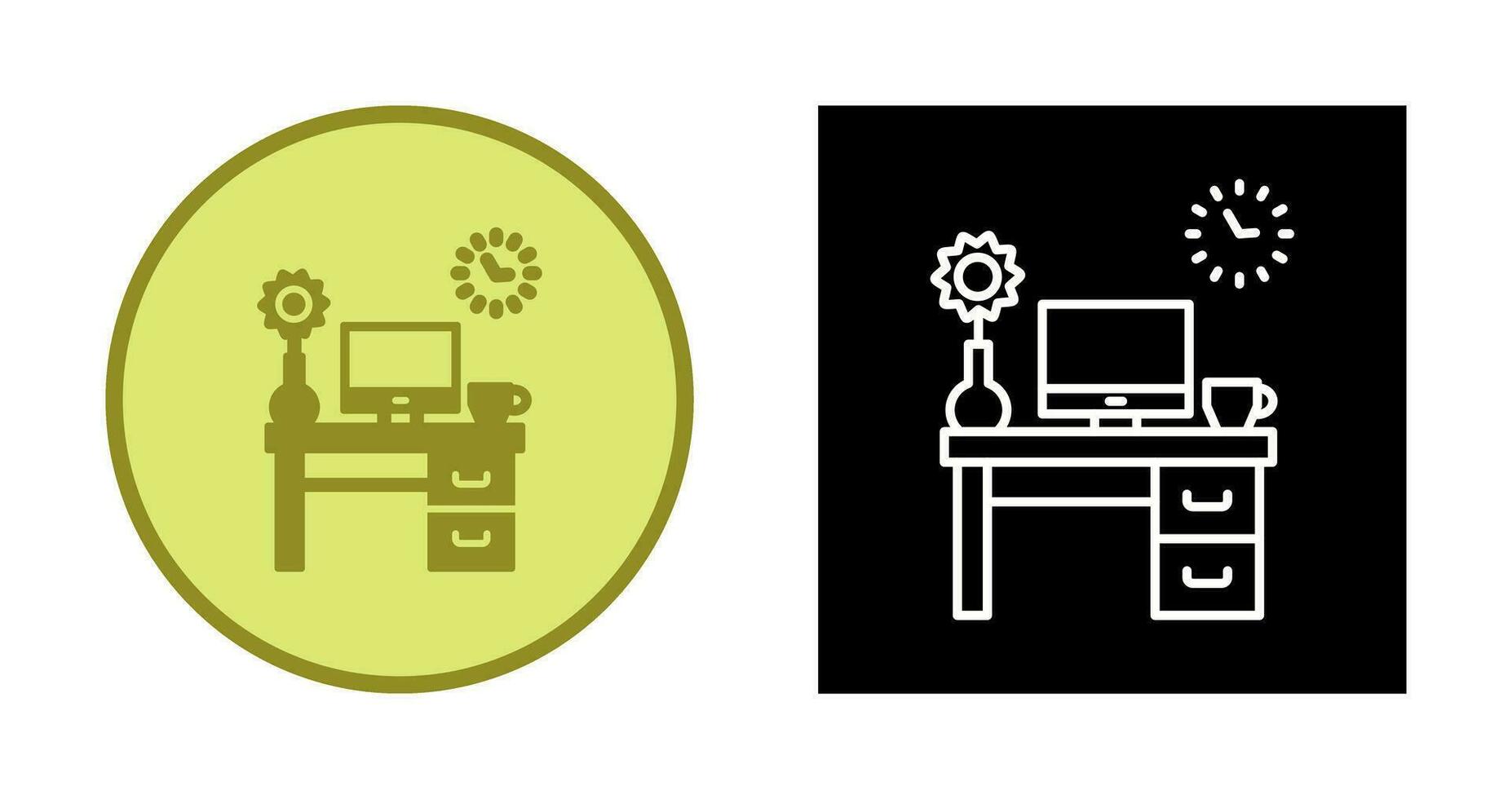 icône de vecteur de table de travail