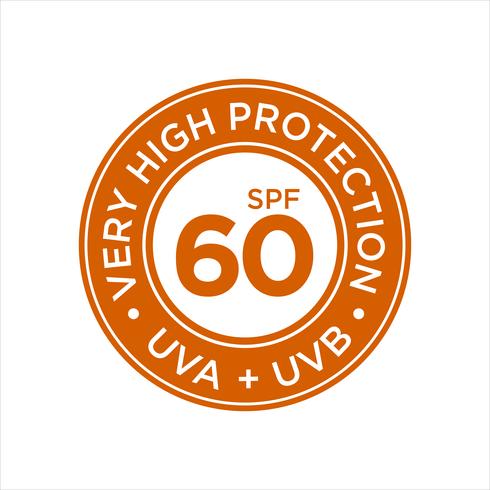 Protection UV, solaire, Très haut SPF 60 vecteur