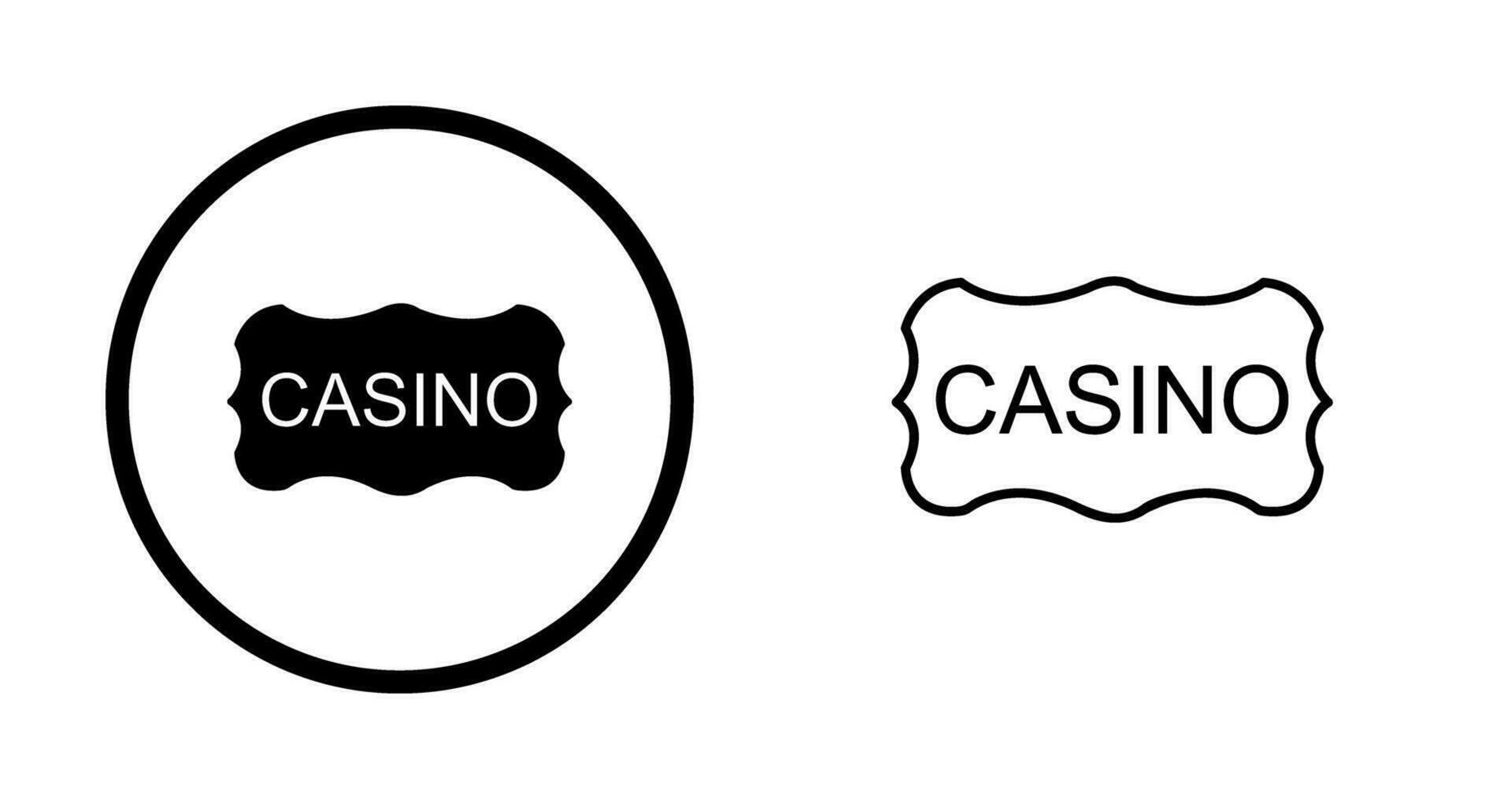 icône de vecteur de signe de casino