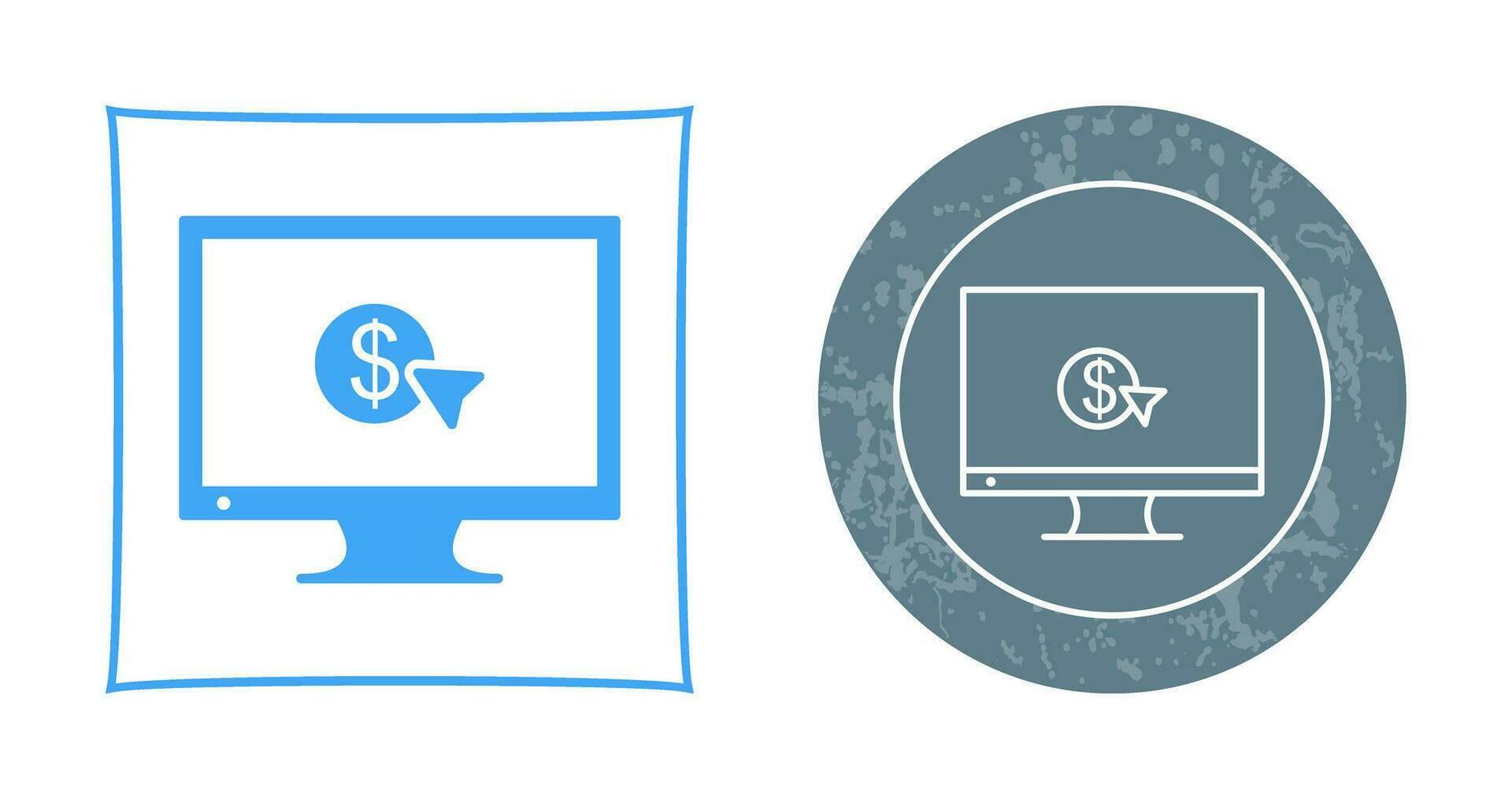 icône de vecteur de paiement par clic unique