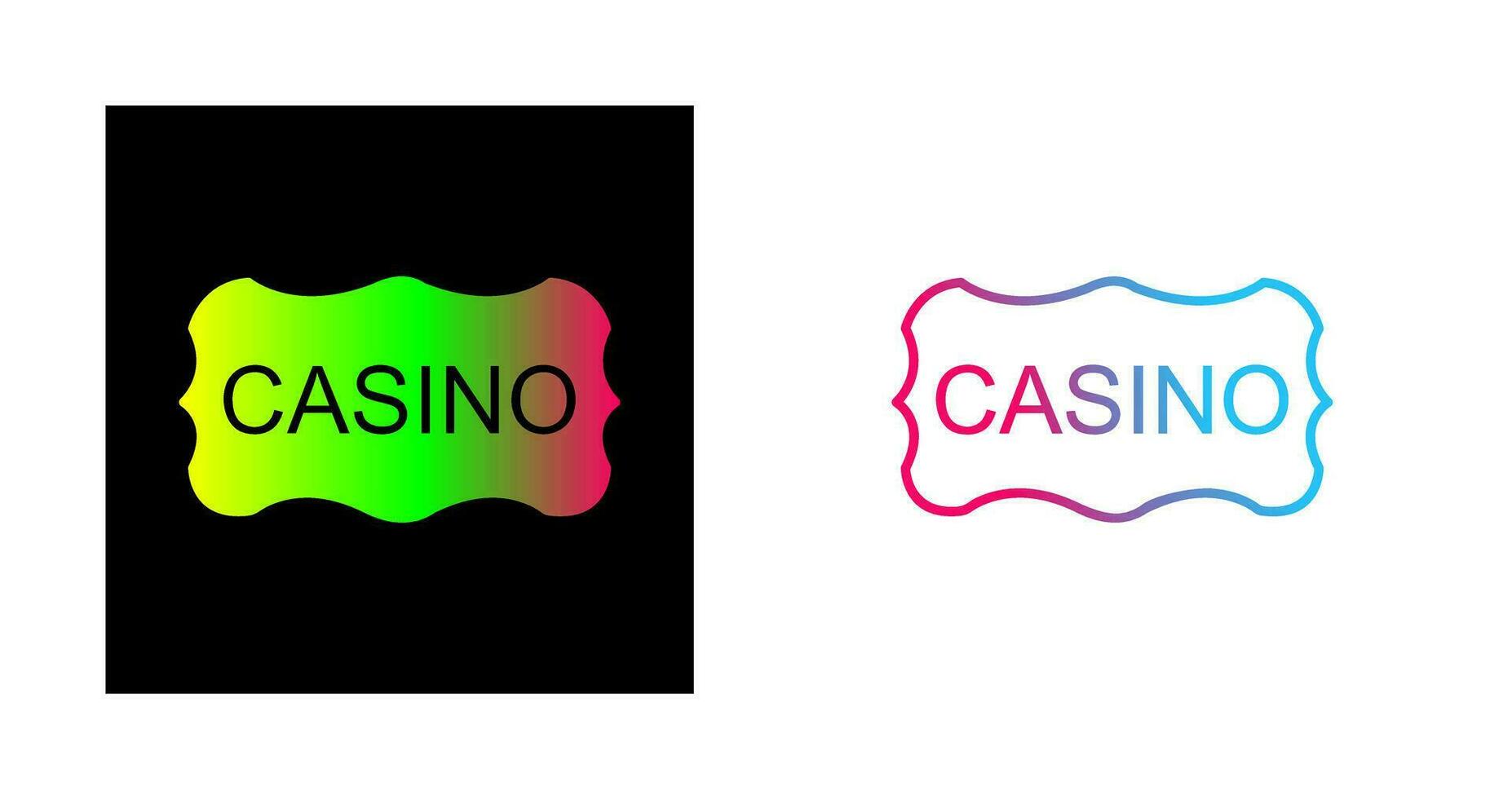 icône de vecteur de signe de casino