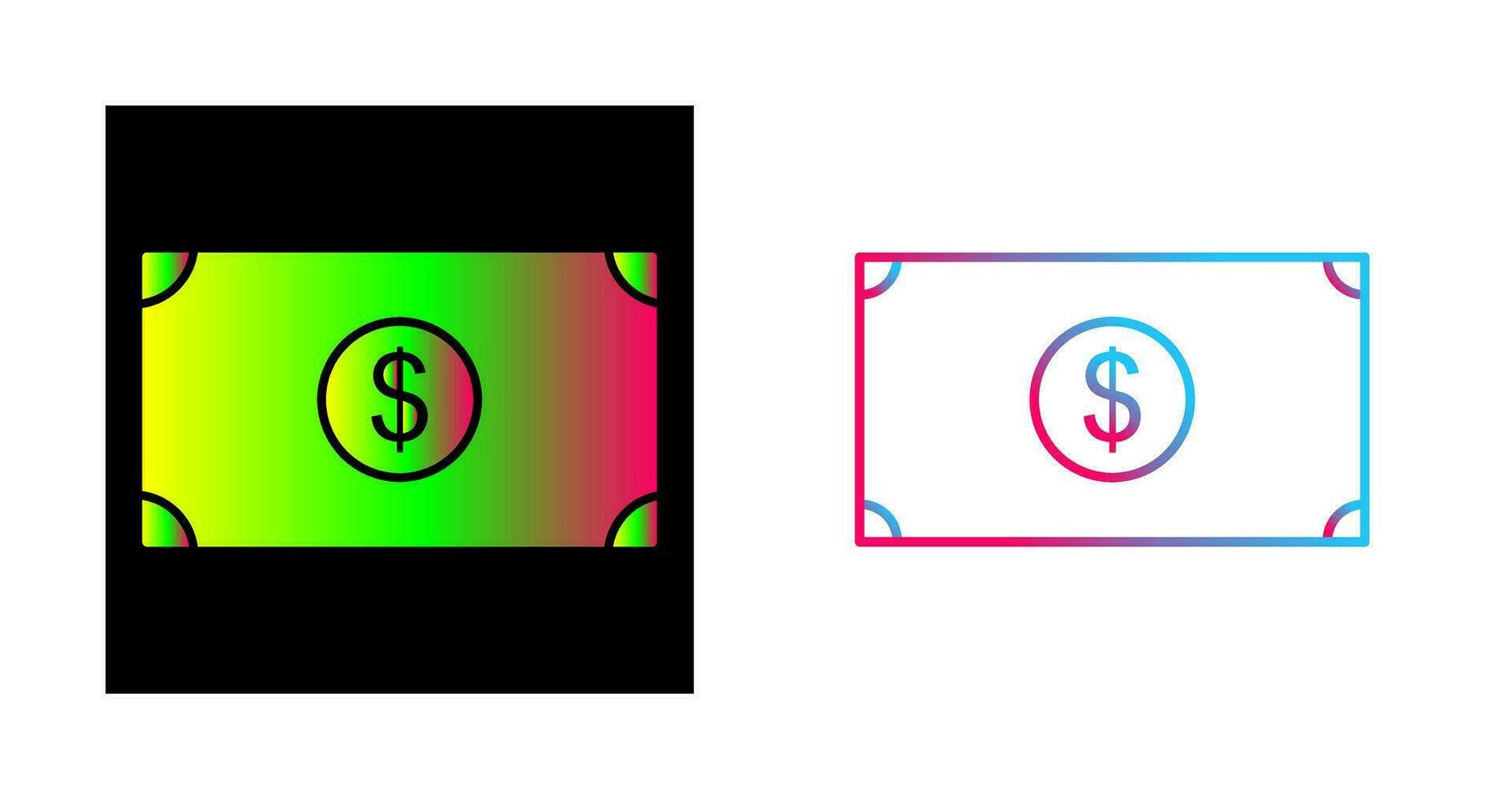 icône de vecteur dollar unique