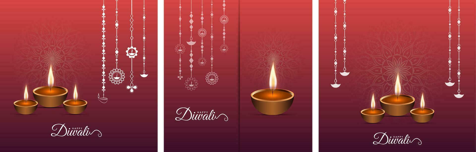 content diwali social médias Publier pour publicité, statut vœux, bannière, salutation carte vecteur