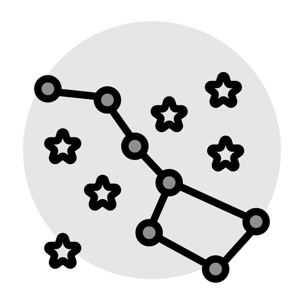 un design plat, icône de la constellation vecteur