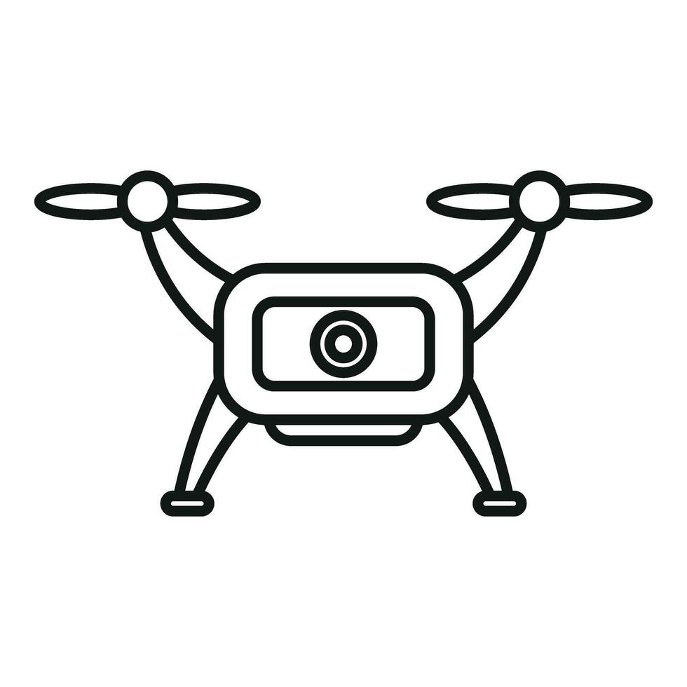 cinéma drone icône contour vecteur. vidéo aérien technologie vecteur