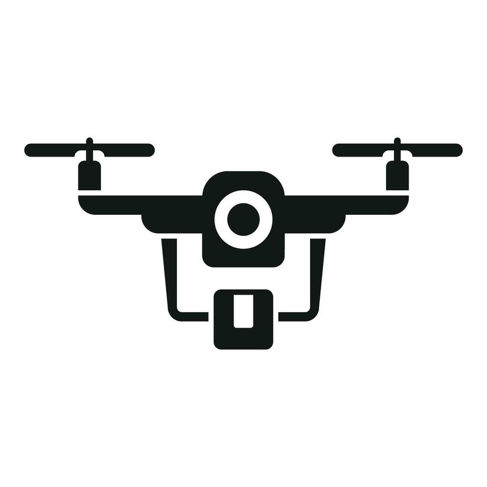 parcelle drone livraison icône Facile vecteur. caméra espion vecteur
