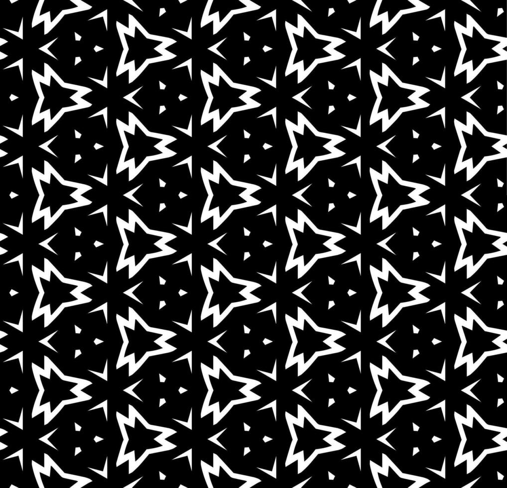 motif abstrait sans couture noir et blanc. arrière-plan et toile de fond. conception ornementale en niveaux de gris. ornements en mosaïque. illustration graphique vectorielle. vecteur