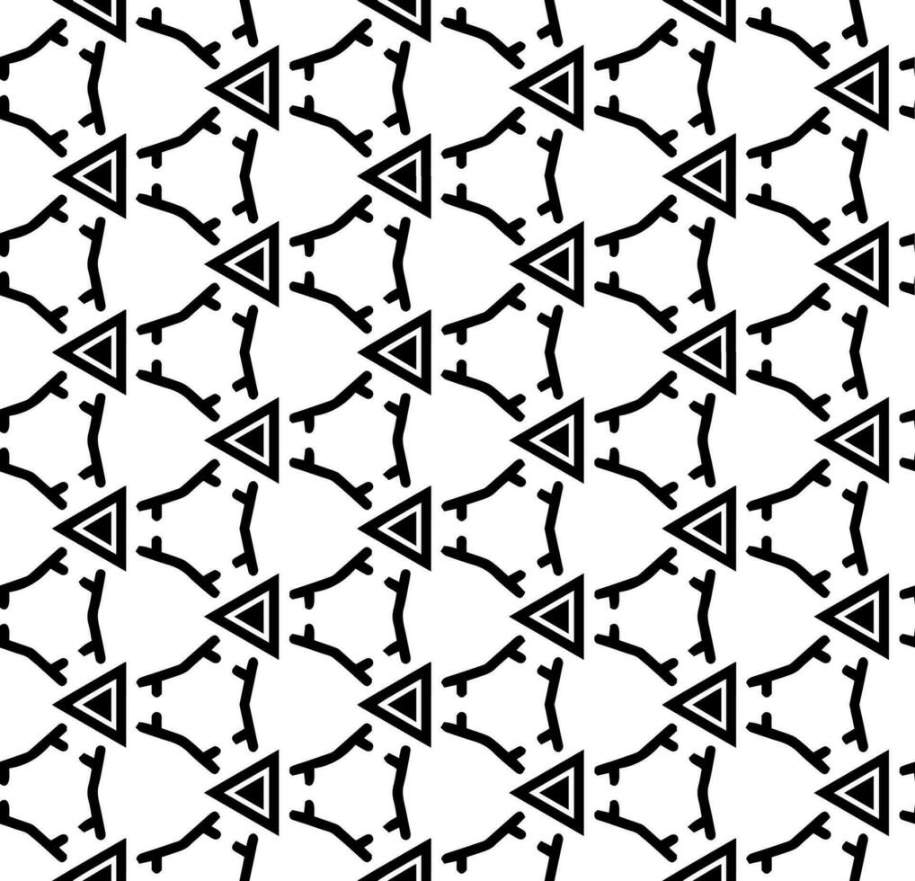 motif abstrait sans couture noir et blanc. arrière-plan et toile de fond. conception ornementale en niveaux de gris. ornements en mosaïque. illustration graphique vectorielle. vecteur