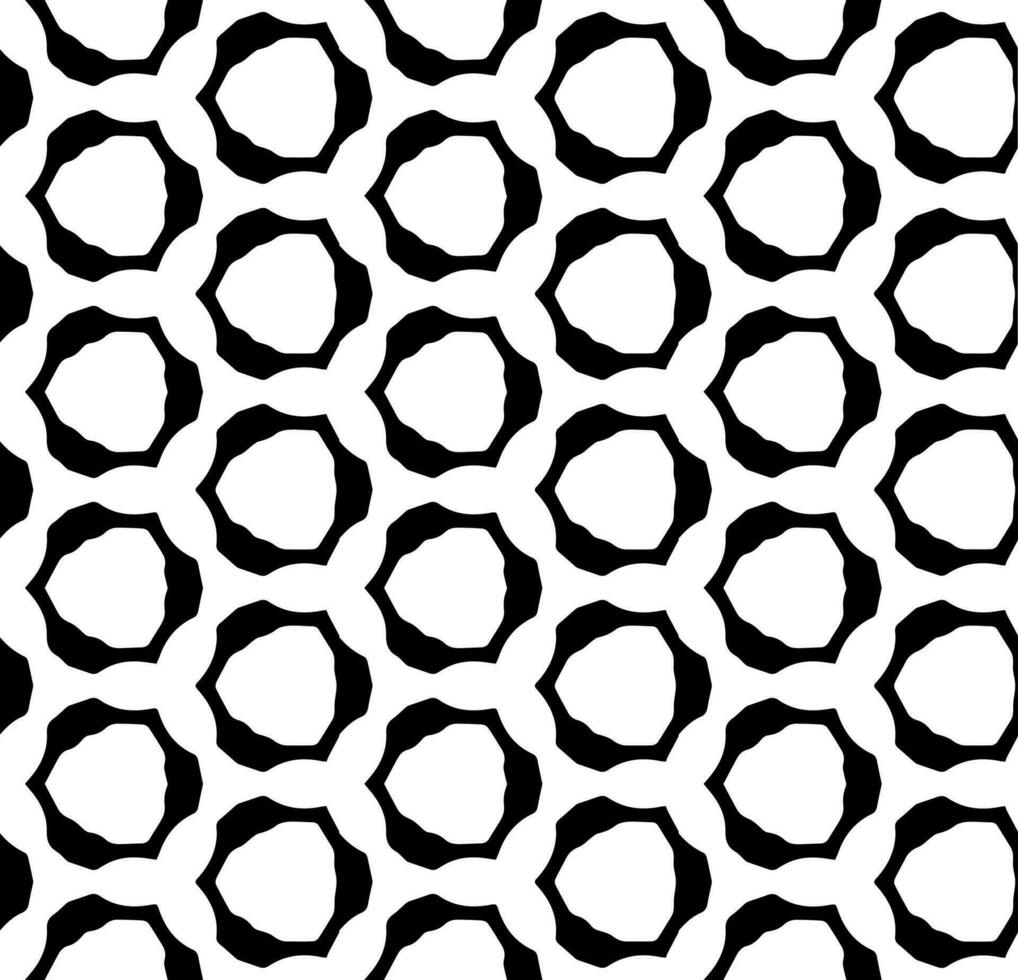 motif abstrait sans couture noir et blanc. arrière-plan et toile de fond. conception ornementale en niveaux de gris. ornements en mosaïque. illustration graphique vectorielle. vecteur