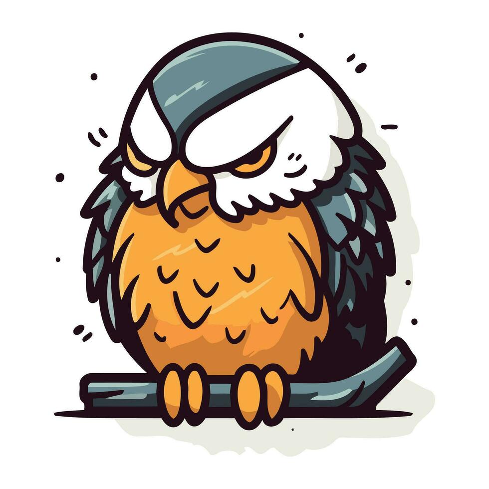 hibou vecteur icône. mignonne dessin animé hibou. vecteur illustration.