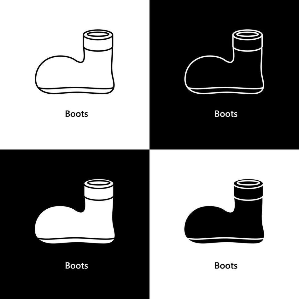 bottes chaussure icône logo illustration vecteur