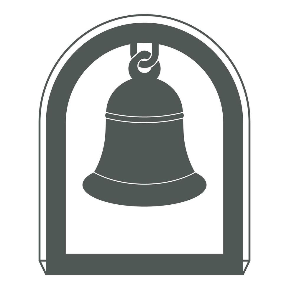 cloche et porte logo illustration. vecteur