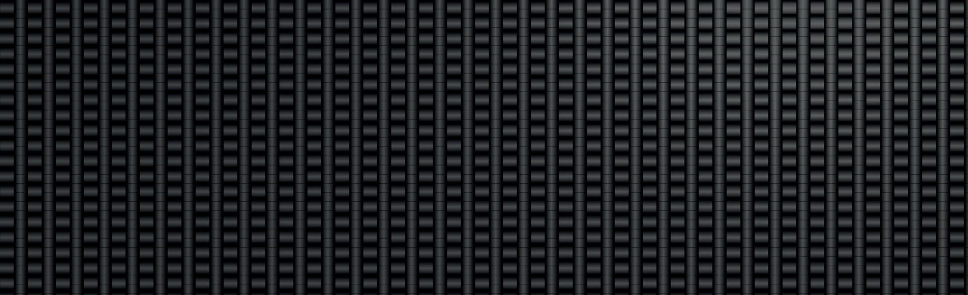 texture panoramique de la fibre de carbone noire et grise vecteur