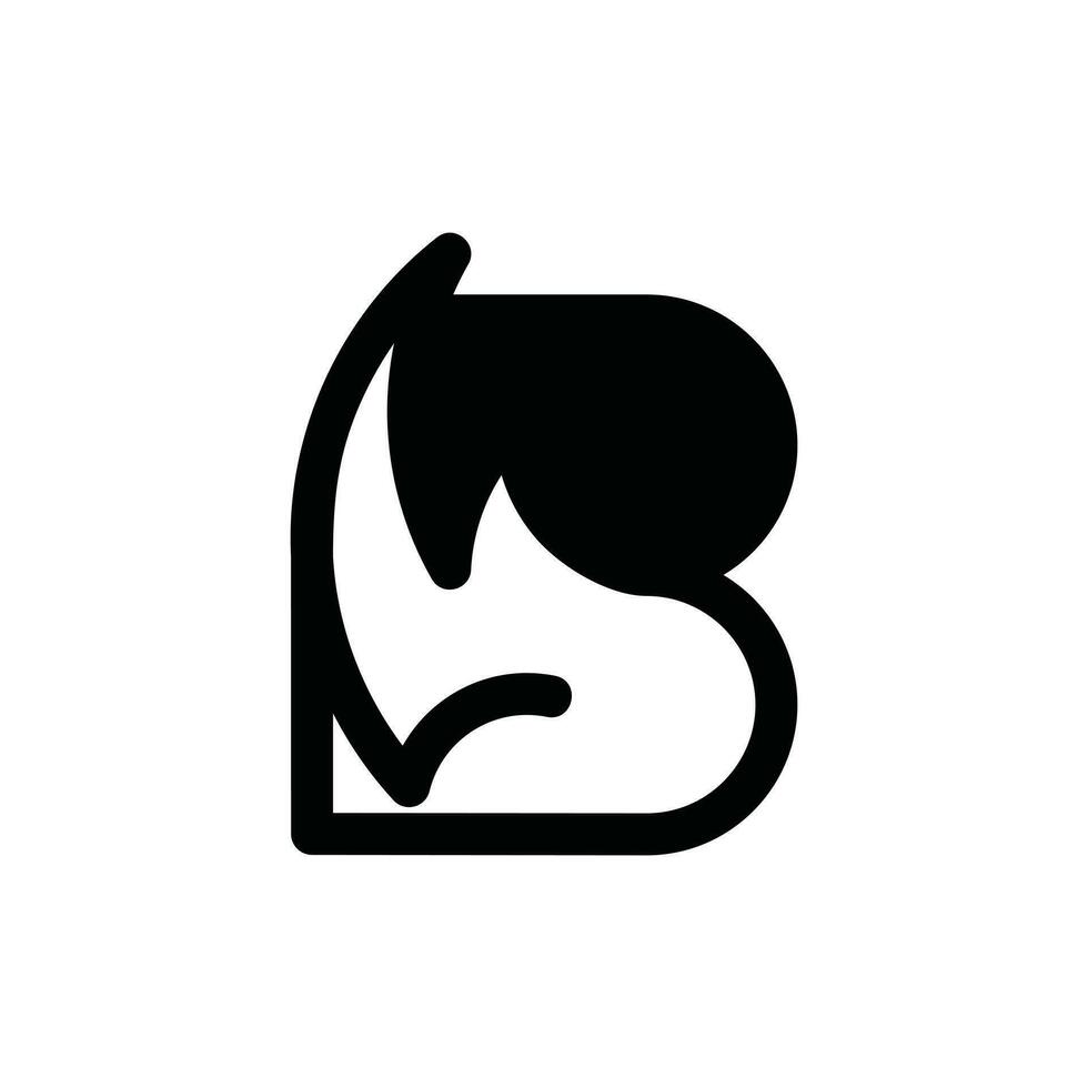 lettre b rhinocéros moderne logo conception, vecteur icône graphique illustration