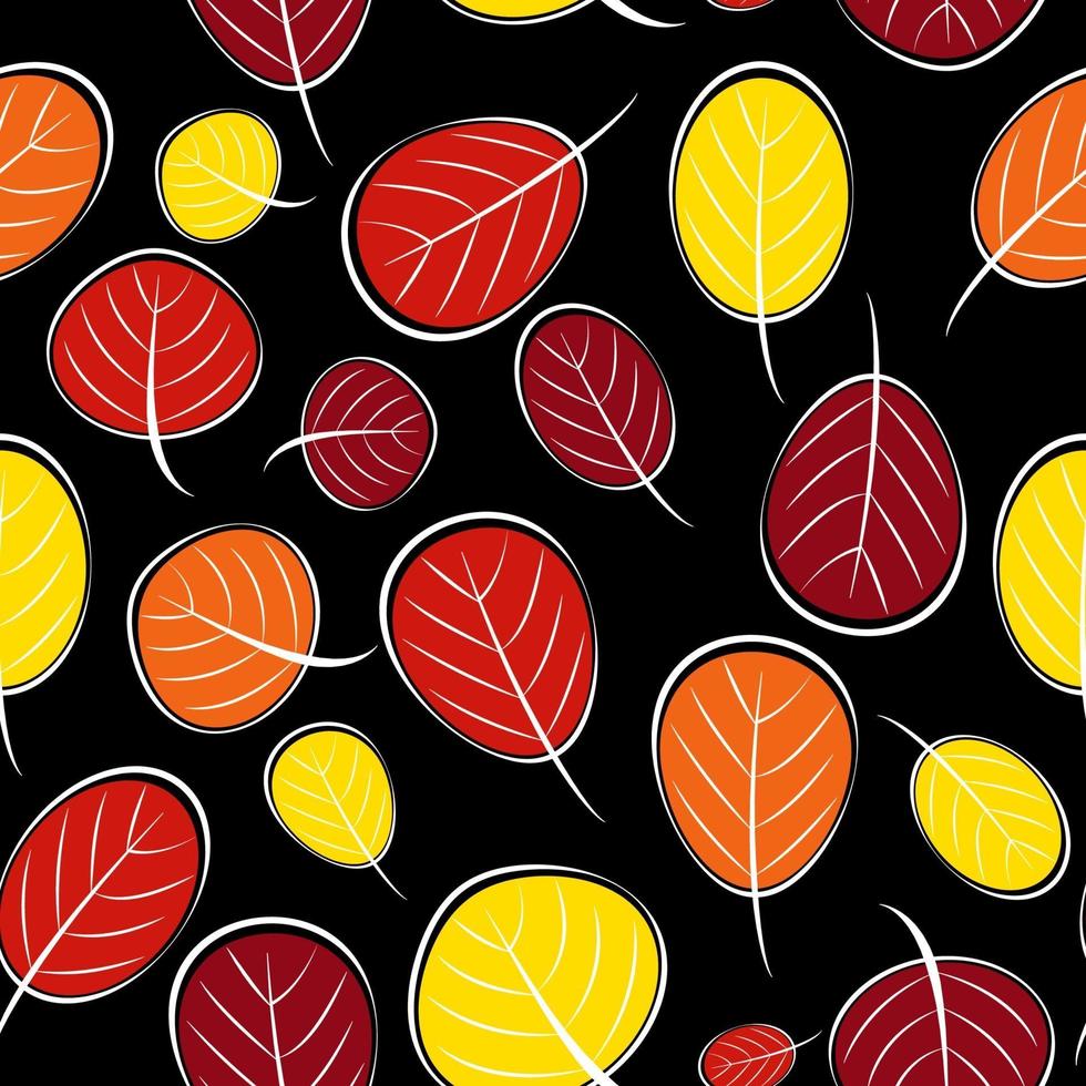 feuilles dautomne transparente motif fond illustration vectorielle vecteur