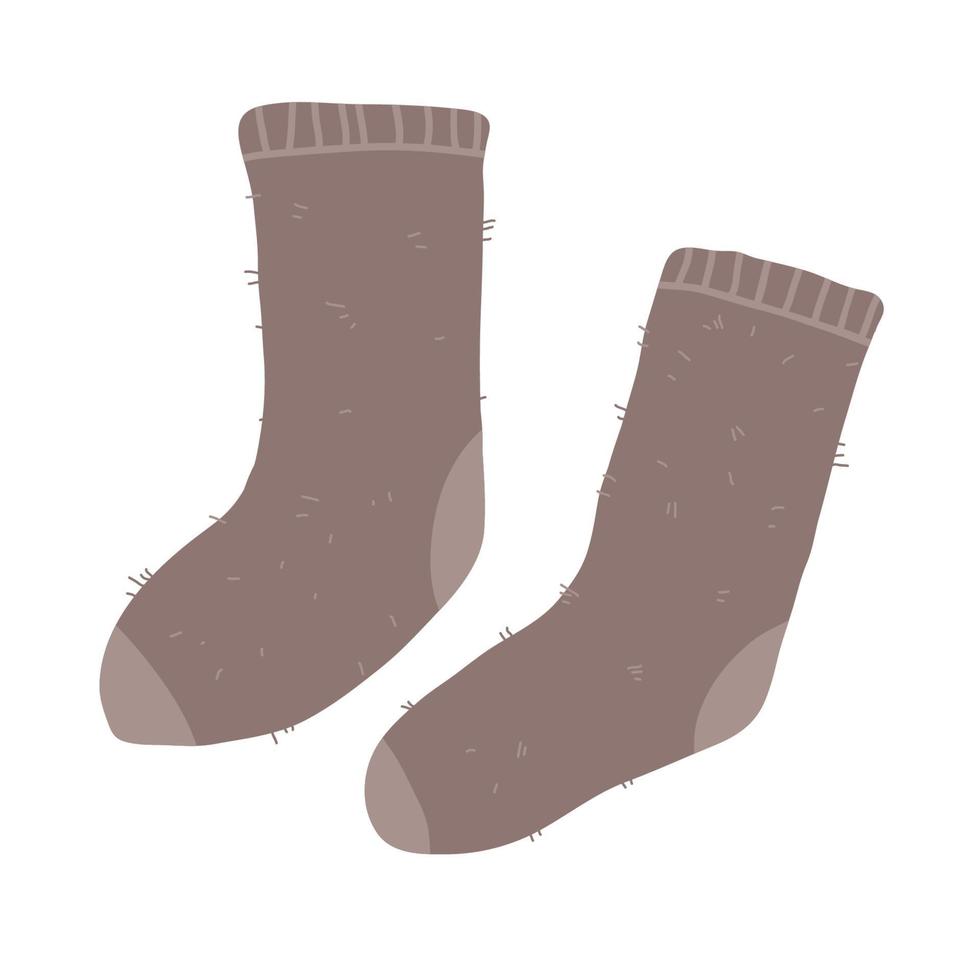 chaussettes chaudes et confortables de différentes couleurs vecteur