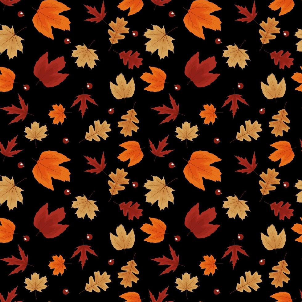 automne naturel laisse sans soudure de fond. illustration vectorielle vecteur