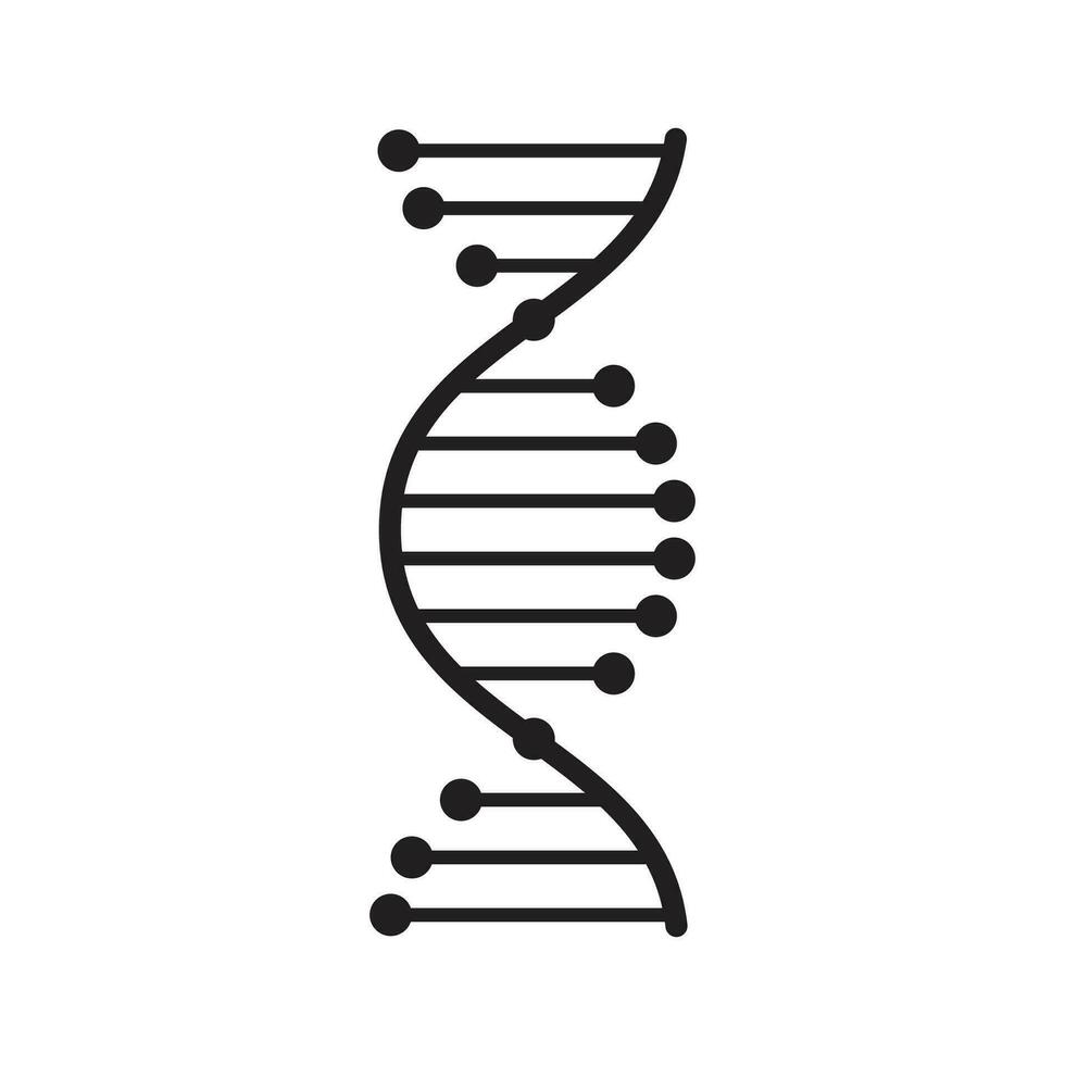 ADN icône dans branché plat conception isolé vecteur illustration.