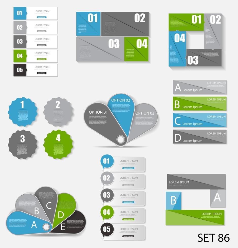 collection de modèles d'infographie pour l'illustration vectorielle d'affaires vecteur