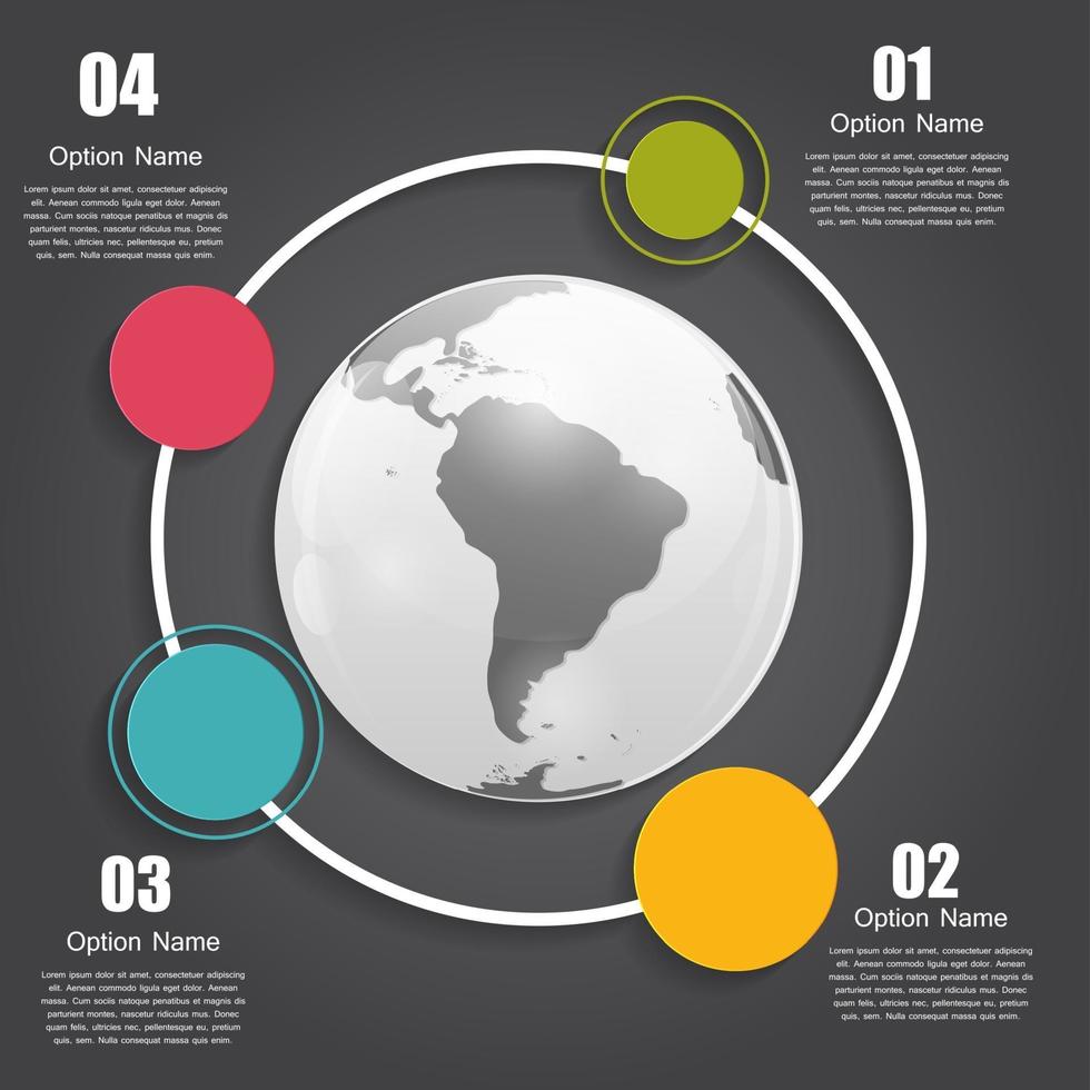 modèles d'infographie pour l'illustration vectorielle d'affaires. vecteur